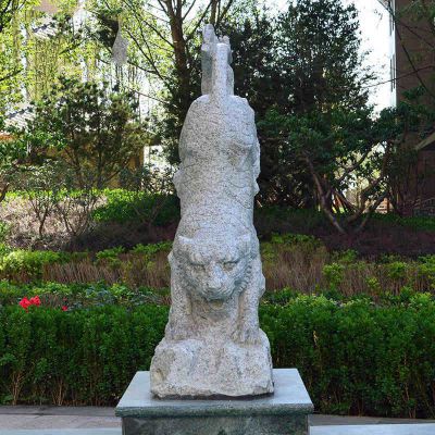 老虎石雕，公园十二生肖石雕