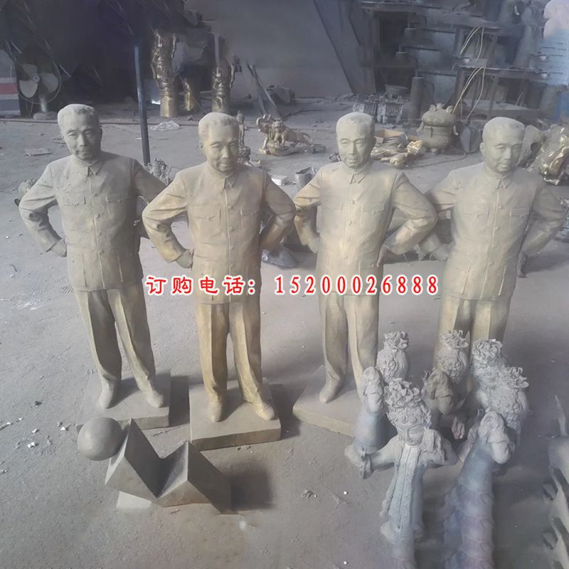 周恩来铜雕，校园伟人铜雕