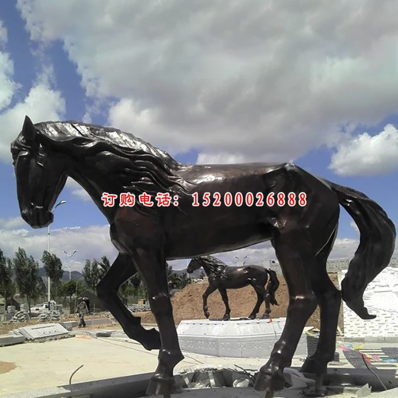 铜雕马，广场铜马动物雕塑 (2)