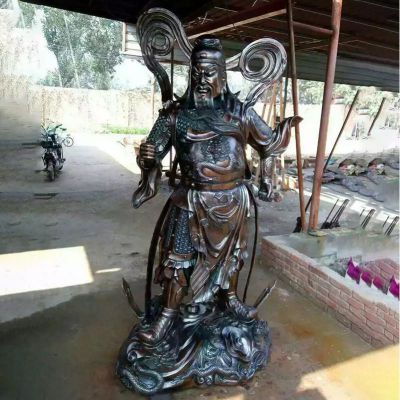 关帝铜雕，铸铜关公雕塑 (2)
