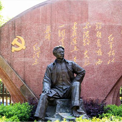 坐式毛主席雕塑，铜雕伟人雕塑