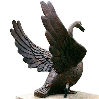 天鹅铜雕，铸铜天鹅雕塑