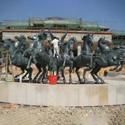八匹马铜雕，阿波罗铜雕，踏浪而来铜雕 (1)