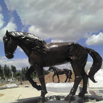铜雕马，广场铜马动物雕塑 (2)