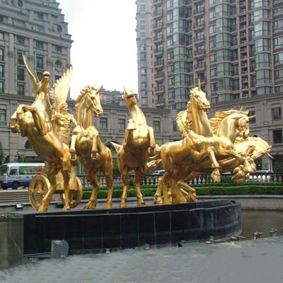 铸铜-铜雕塑-八匹马2