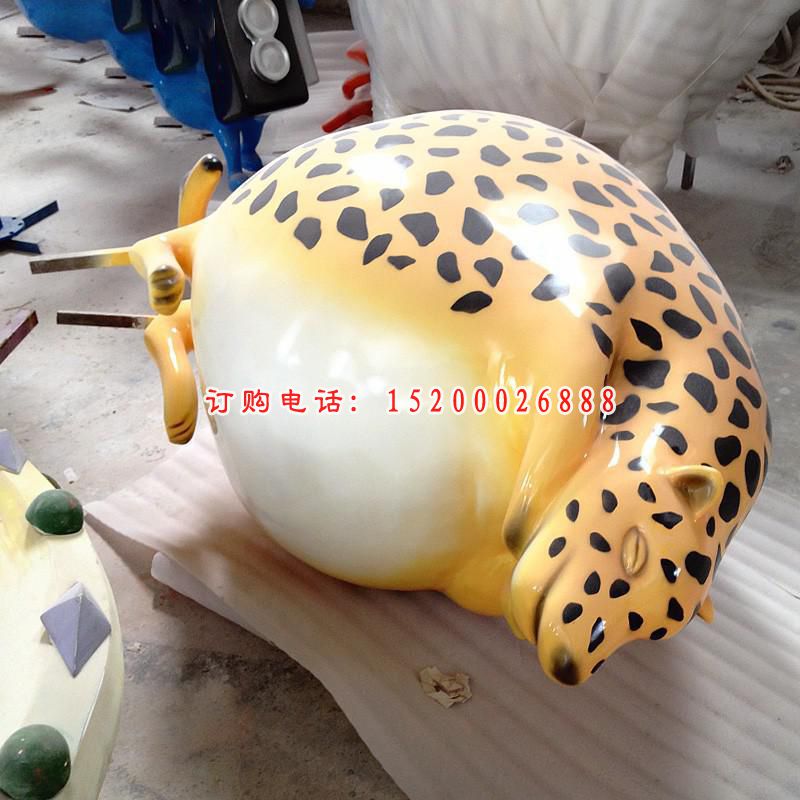 玻璃钢豹子雕塑 (6)
