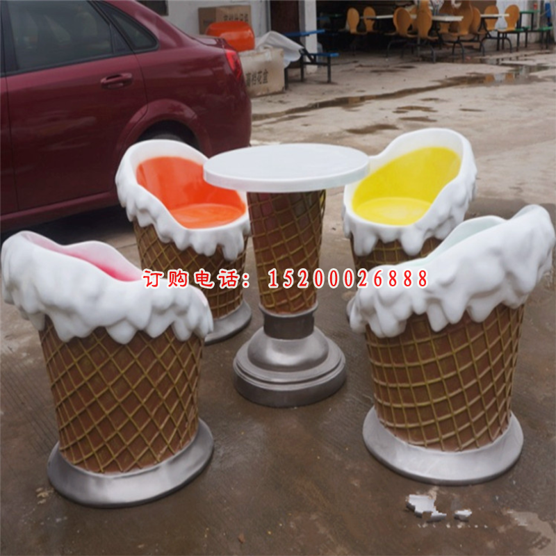 玻璃钢冰淇淋座椅雕塑 (1)