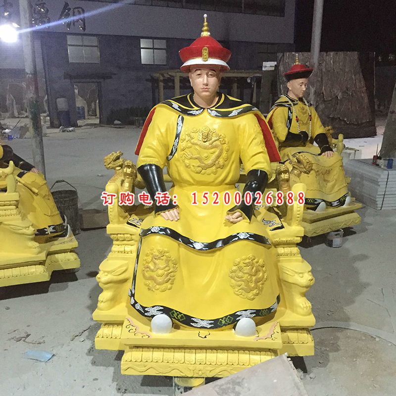 玻璃钢古代皇帝雕塑 (6)