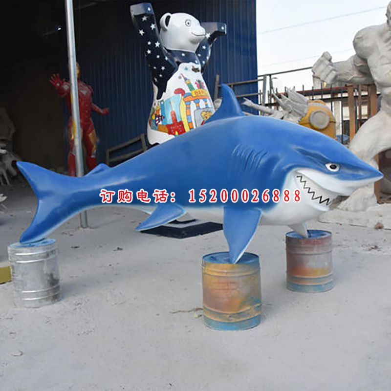 玻璃钢鲨鱼雕塑 (3)