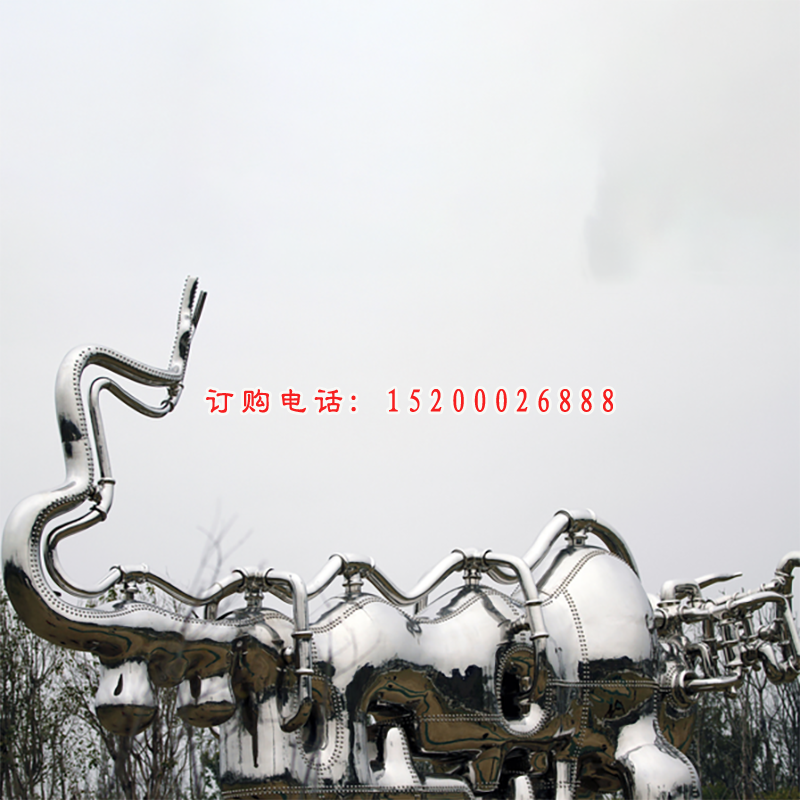 不锈钢萨克斯雕塑 (1)