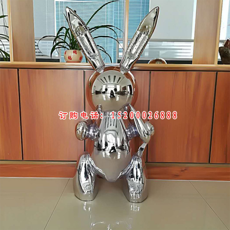不锈钢兔子雕塑 (1)