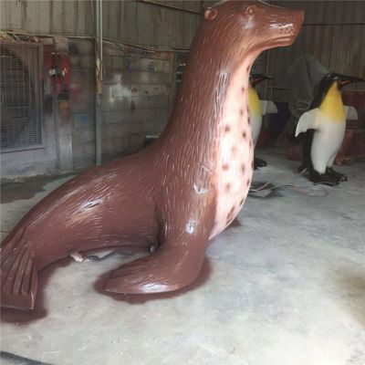 玻璃钢海狮雕塑 (2)