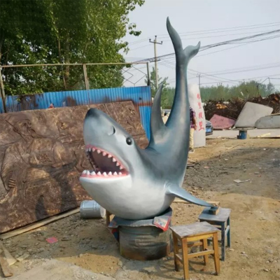 玻璃钢鲨鱼雕塑 (2)