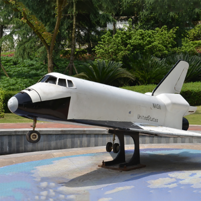 不锈钢飞机雕塑 (2)