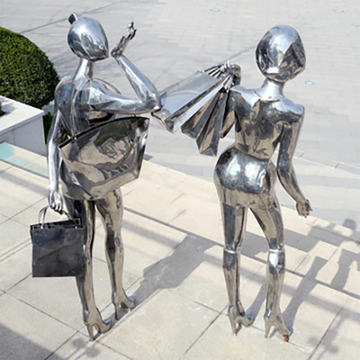 不锈钢购物雕塑 (2)