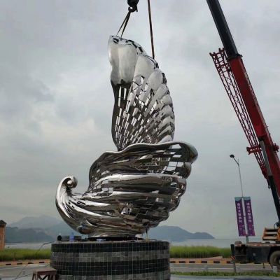 不锈钢海螺雕塑 (2)