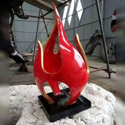不锈钢火龙果雕塑 (1)