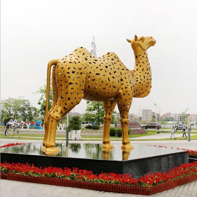 不锈钢骆驼雕塑 (3)