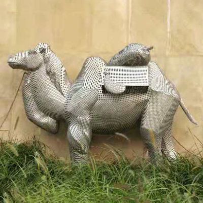 不锈钢骆驼雕塑 (5)