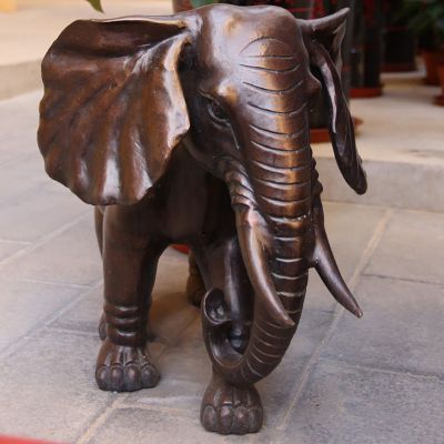大象铜雕 (4)