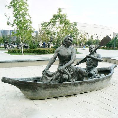 划船铜雕 (4)
