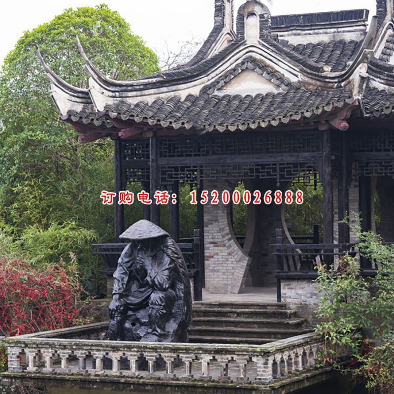 姜太公铜雕 (2)