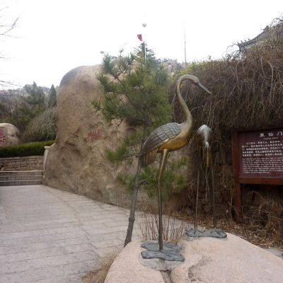 铜雕仙鹤 (1)