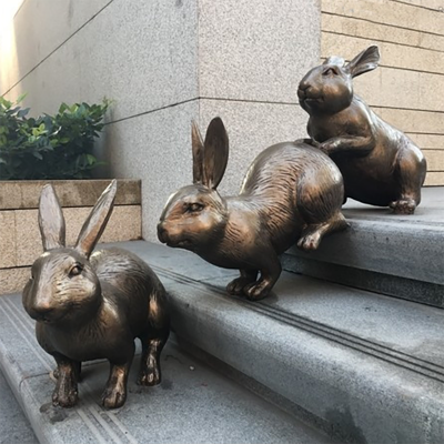 兔子铜雕 (1)