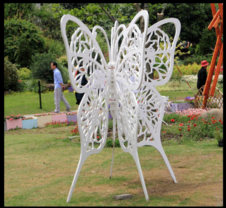 不锈钢蝴蝶雕塑，公园景观不锈钢雕塑