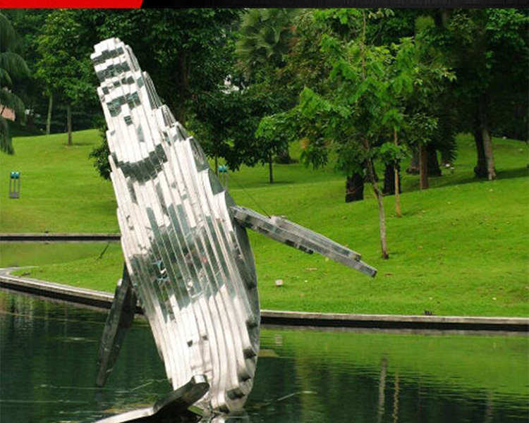 不锈钢抽象企鹅 公园景观雕塑