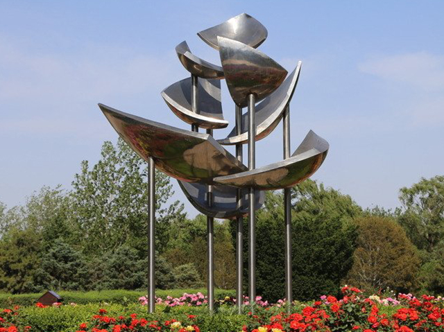 不锈钢花瓣雕塑，公园不锈钢雕塑 (2)_wps图片