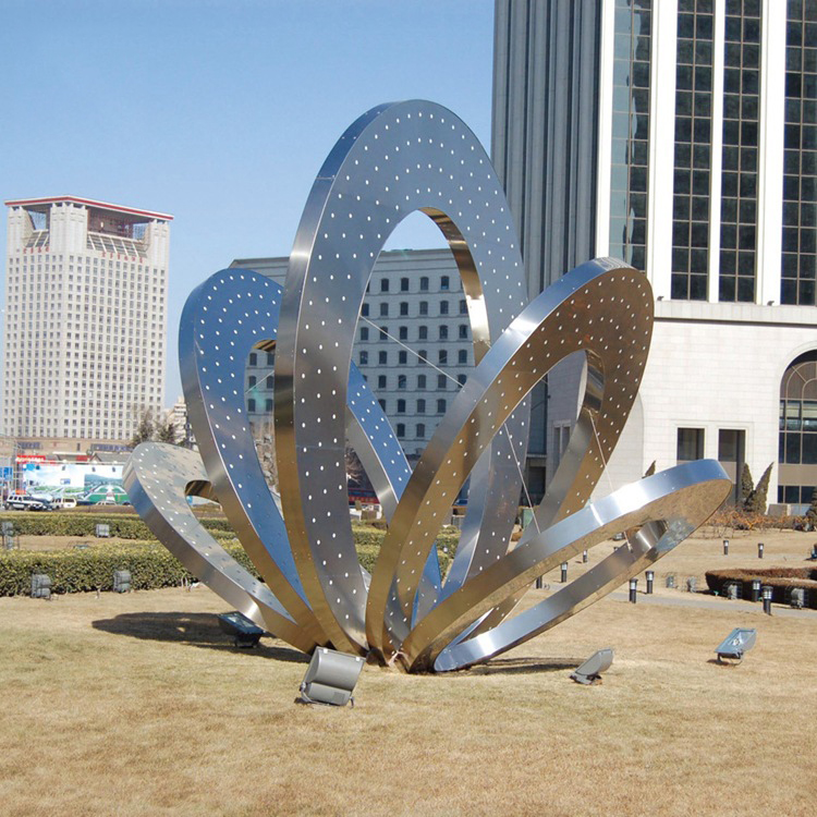大型不锈钢拉丝雕塑日月同辉户外广场标志性建筑镀锌板电镀摆件6422_wps图片