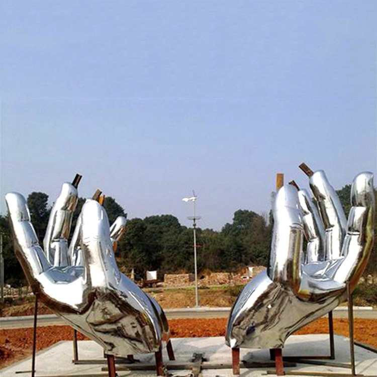 大型不锈钢拉丝雕塑日月同辉户外广场标志性建筑镀锌板电镀摆件6423_wps图片