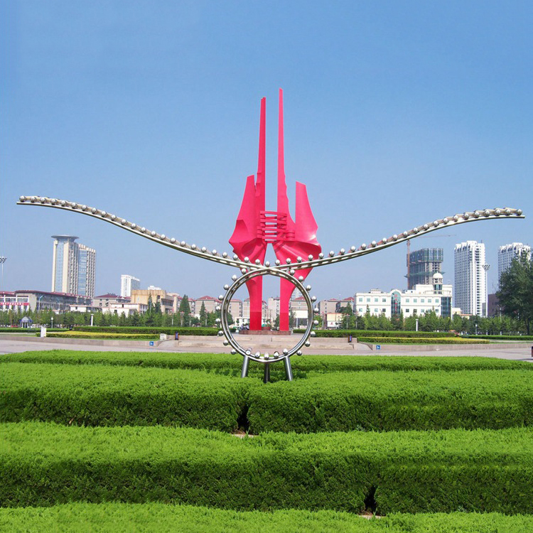不锈钢艺术抽象雕塑定制大型广场园林景观抽象装饰户外大摆件5971_wps图片