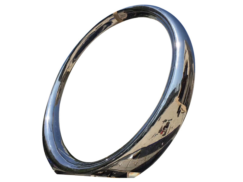 不锈钢抽象镜面圆环摆件