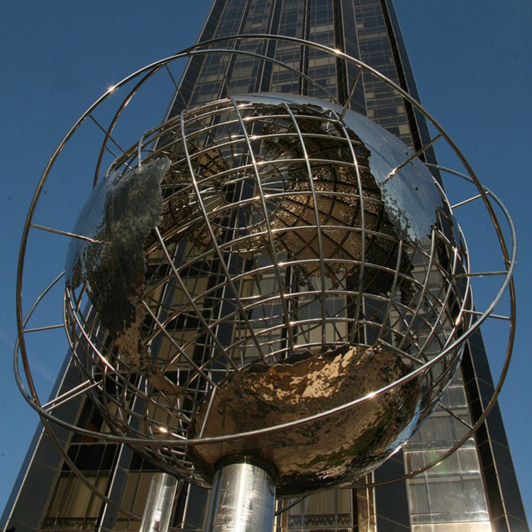 不锈钢景观镂空球雕塑