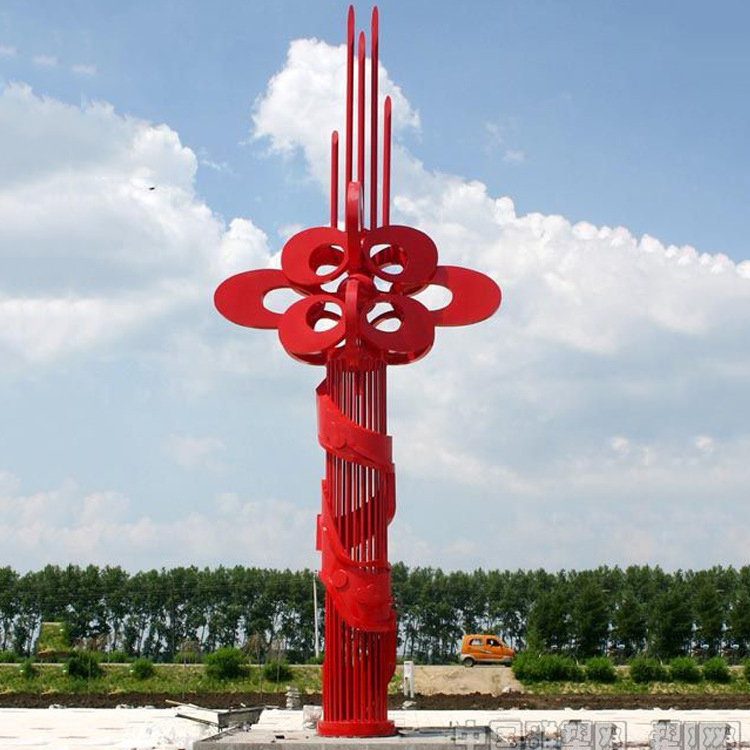 不锈钢中国结景观雕塑