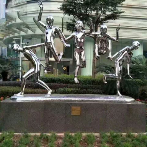 不锈钢城市运动人物雕塑