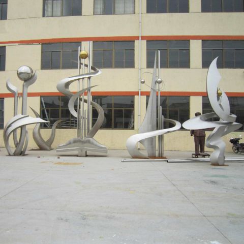 不锈钢抽象创意景观雕塑