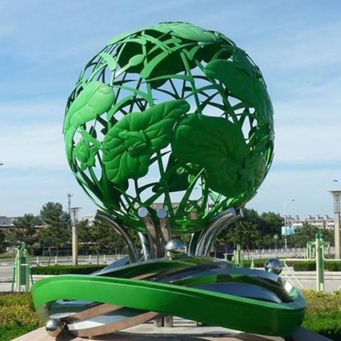 不锈钢镂空球景观雕塑