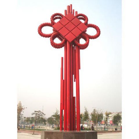 不锈钢景观中国结雕塑